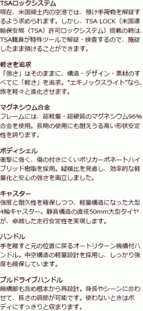 TSAロック付 プロテカエキノックスライト(大)